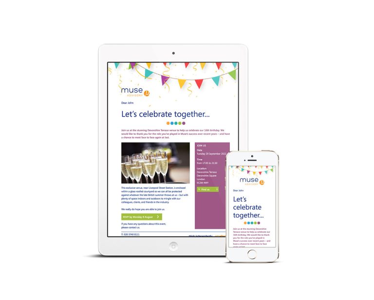 Muse Advisory email template build