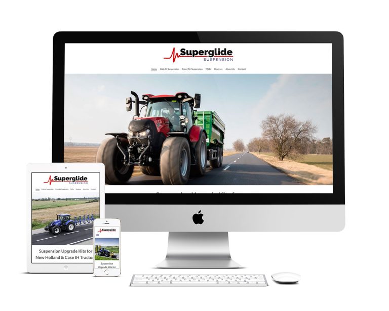 Superglide Suspension website design
