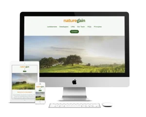 NatureGain website design