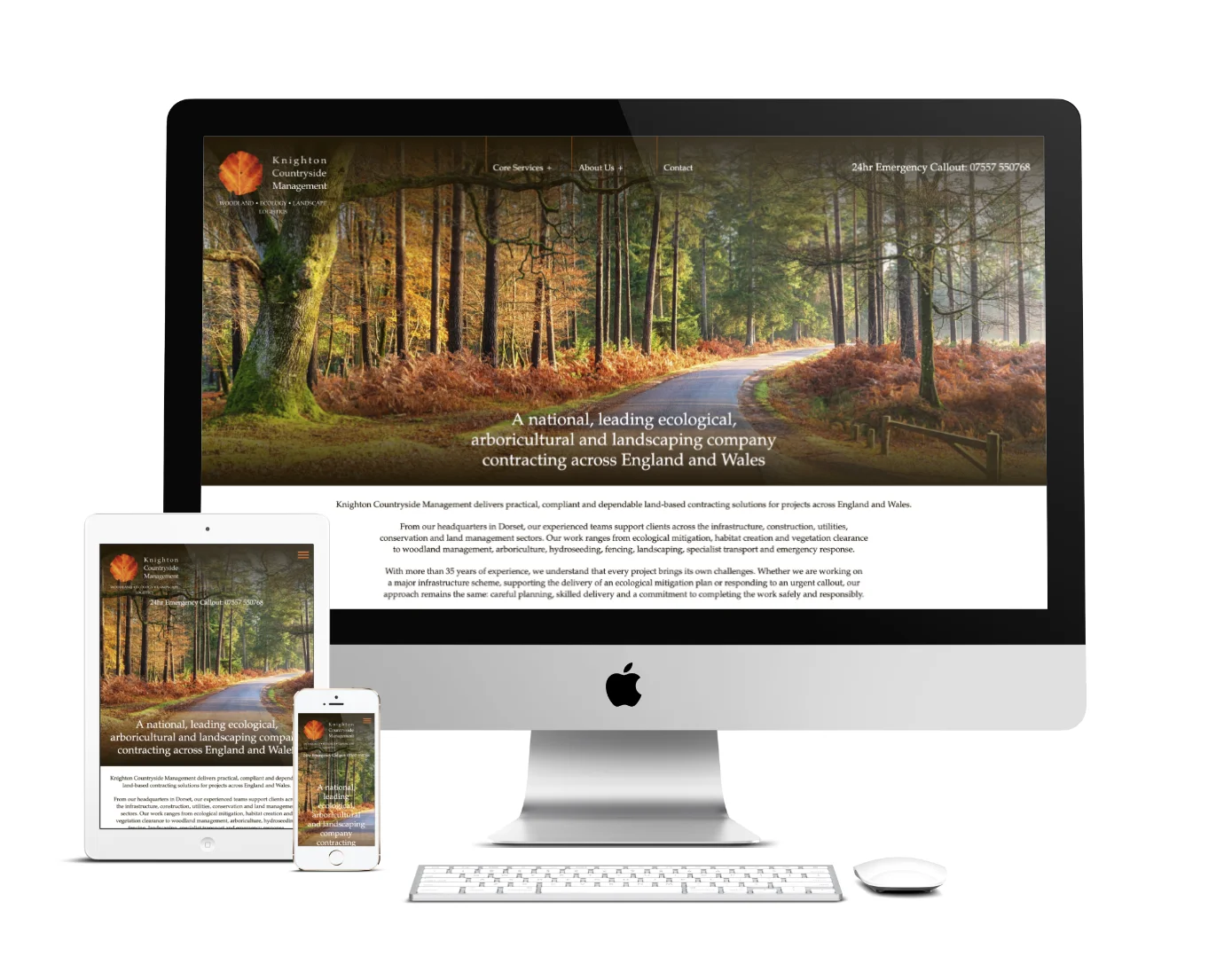 Knighton Countryside Management website design
